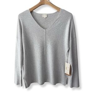 Cyrus Light Gray Knit Top